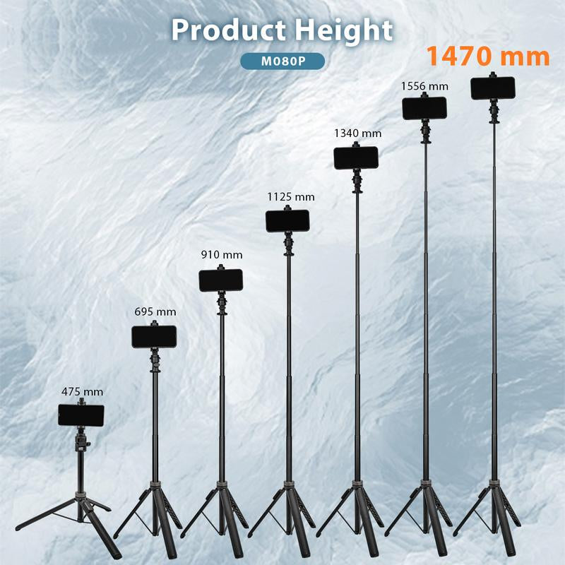 Selfie Stick 3 in 1 Selfie Stick Tripod, 69 Inch Extendable and Portable Selfie Stick with Detachable Wireless Remote & Tripod Stand, Compatible with Smartphone Iphone, Samsung, Huawei, Xiaomi