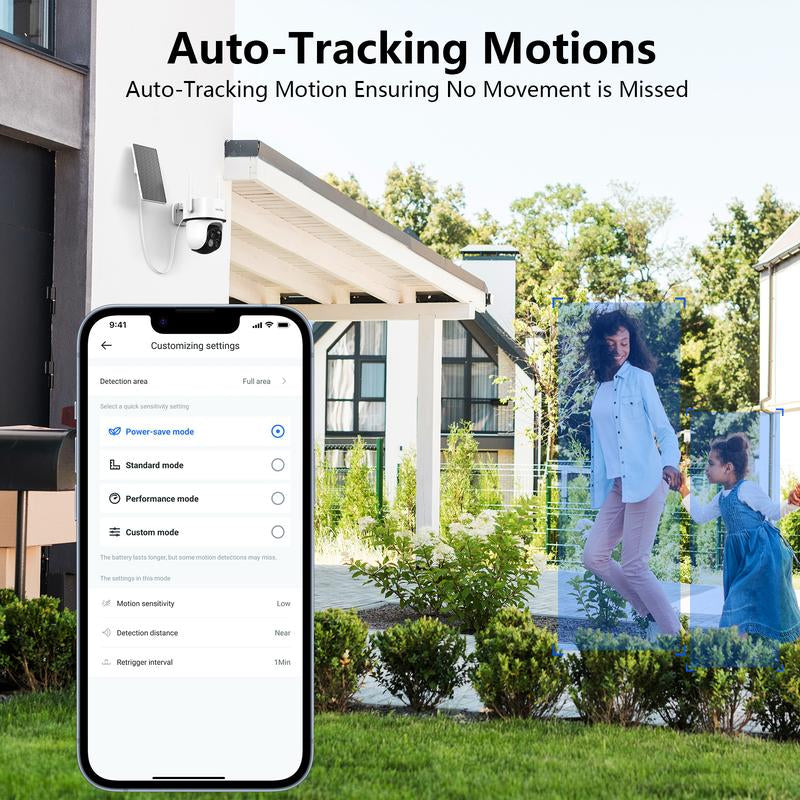 Wansview 2.4Ghz Wifi Wireless Outdoor Solar Camera,Dual Lens & 3.6Mm Wide-Angle & 64X Digital Zoom,360°Ptz, Solar Panel/Battery Powered, PIR Detection, 2K Color Night Vision, Sd/Cloud Storage (Optional), Works with Alexa