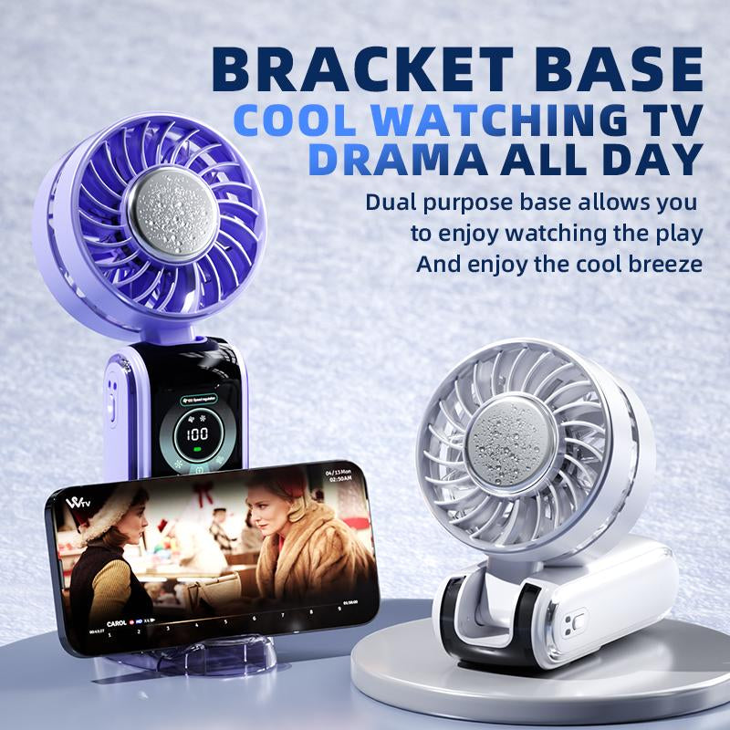 JOYYE Portable Handheld Turbo Fan, Portable Cooling Fan Adjustable 1-100 Speed, Rechargeable for Outdoor, Summer Travel, Working, Camping, Cordless