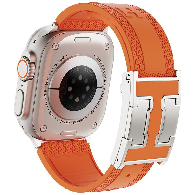 CRAZY GRASS Magnetic Silicone Band for 49Mm 46Mm 45Mm 44Mm Square Smartwatch Strap for Him Father'S Day Gift Designer Replacement Adjustable Watch Band Wearable[Watch NOT INCLUDED]