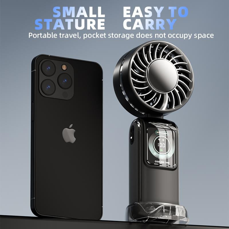 JOYYE Portable Handheld Turbo Fan, Portable Cooling Fan Adjustable 1-100 Speed, Rechargeable for Outdoor, Summer Travel, Working, Camping, Cordless