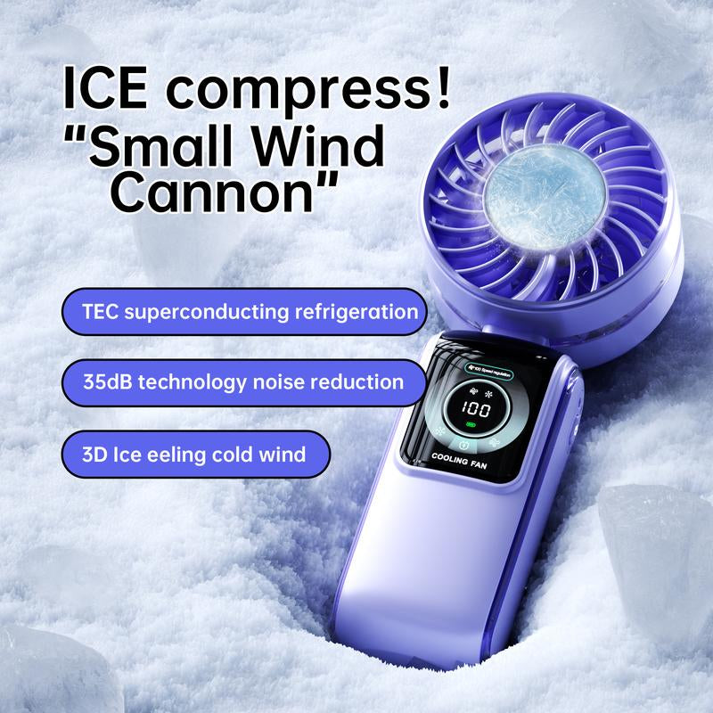 JOYYE Portable Handheld Turbo Fan, Portable Cooling Fan Adjustable 1-100 Speed, Rechargeable for Outdoor, Summer Travel, Working, Camping, Cordless