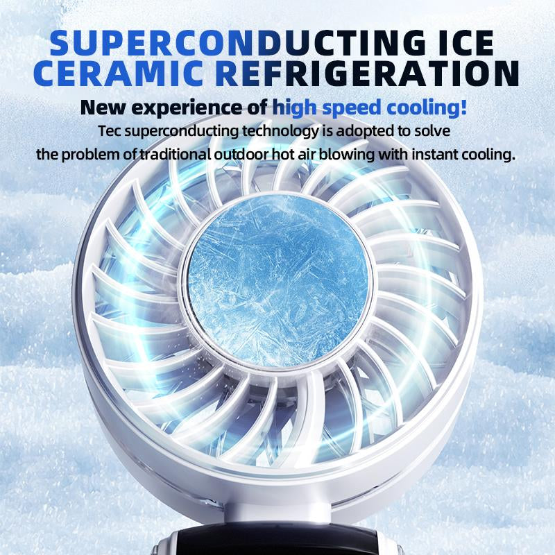 JOYYE Portable Handheld Turbo Fan, Portable Cooling Fan Adjustable 1-100 Speed, Rechargeable for Outdoor, Summer Travel, Working, Camping, Cordless