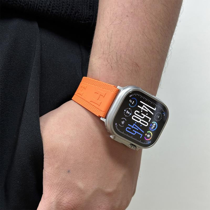 CRAZY GRASS Magnetic Silicone Band for 49Mm 46Mm 45Mm 44Mm Square Smartwatch Strap for Him Father'S Day Gift Designer Replacement Adjustable Watch Band Wearable[Watch NOT INCLUDED]