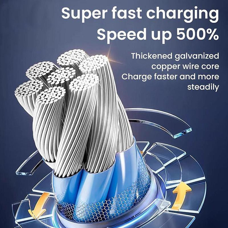 【Freeship-New】4 in 1 Multi-Function USB Charging Cable - MAX 240W Fast Charging/Charger Cable, Data Transfer with USB a + Type C, for Iphone Ipad, Samsung Galaxy Macbook Ipad Tablet, Smartphone Cellphone Device Durable Lightning Electronic