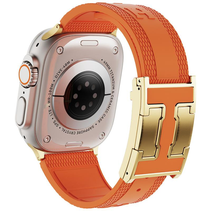 CRAZY GRASS Magnetic Silicone Band for 49Mm 46Mm 45Mm 44Mm Square Smartwatch Strap for Him Father'S Day Gift Designer Replacement Adjustable Watch Band Wearable[Watch NOT INCLUDED]