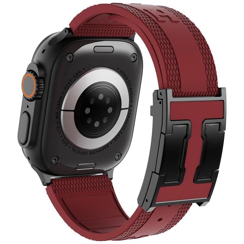 CRAZY GRASS Magnetic Silicone Band for 49Mm 46Mm 45Mm 44Mm Square Smartwatch Strap for Him Father'S Day Gift Designer Replacement Adjustable Watch Band Wearable[Watch NOT INCLUDED]