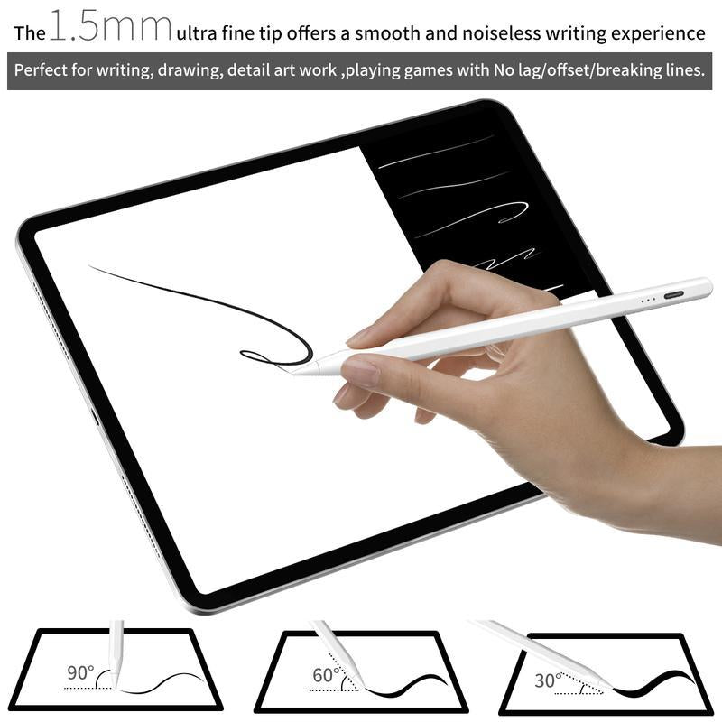Stylus Pen for Ipad,Fast Charge,With Palm Rejection Tilt Sensitivity, Active Touch Screen Pencil Compatible with Ipad 6/7/8/9/10,Pro12.9&11",Air3/4/5,Mini5/6