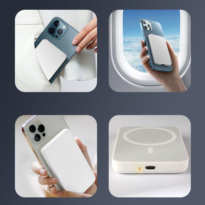 For Magsafe Battery Pack, 10000Mah/5000Mah Magnetic Portable Charger with USB C Cable 20W PD Fast Charging, Slim & Lightweight Wireless Power Bank for Iphone 16/15/14/13/12Pro Max/Plus/Mini Series